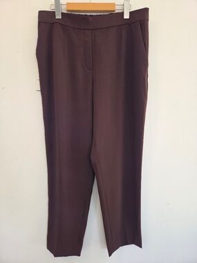 NWT Aritzia Babaton coffee bean brown Conan cropped pants W 12 corporate girlie